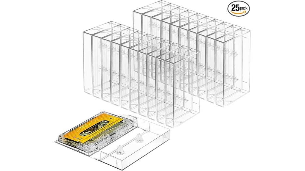 twenty five cassette storage cases