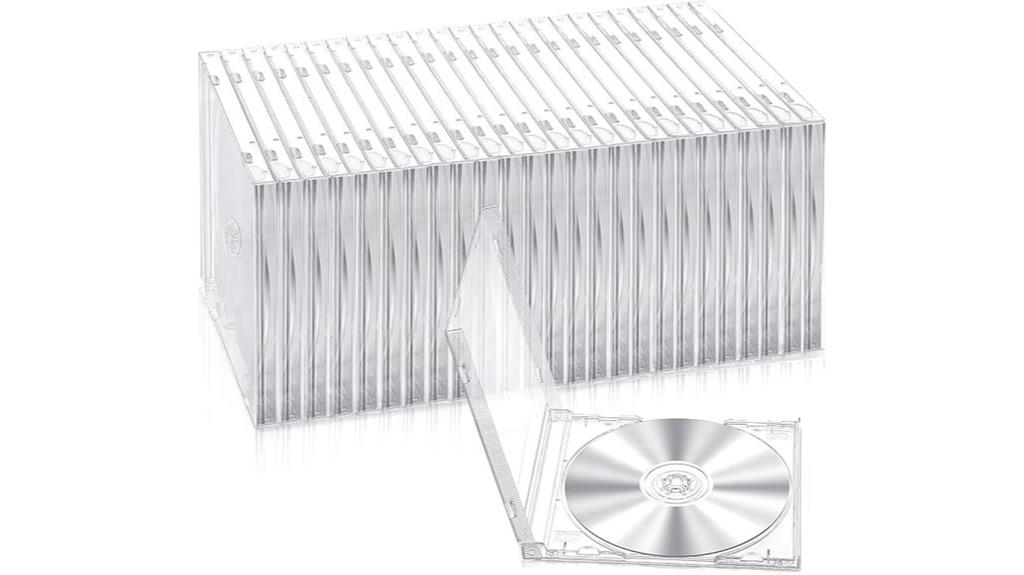 twenty five clear jewel cases