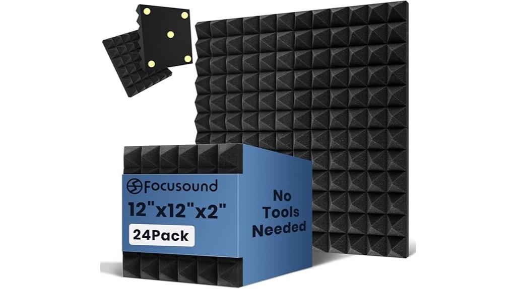 twenty four pyramid foam panels