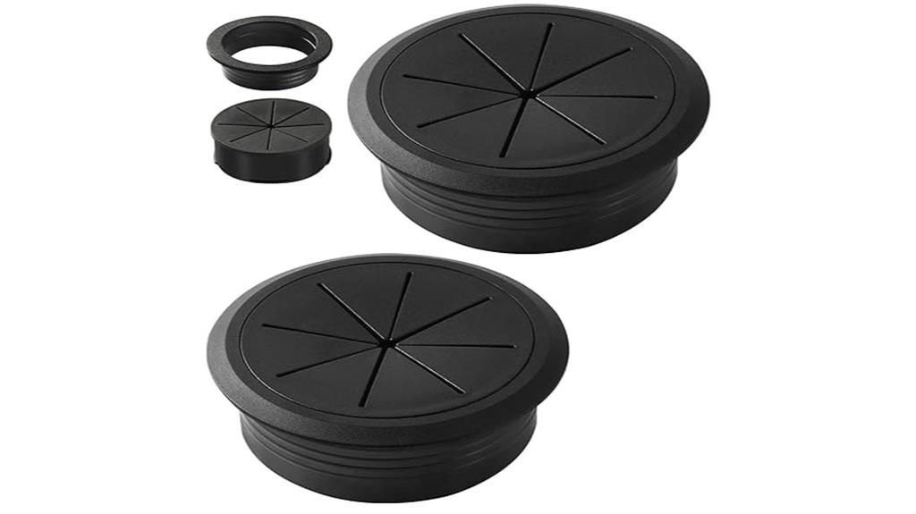 two 3 15 inch grommets