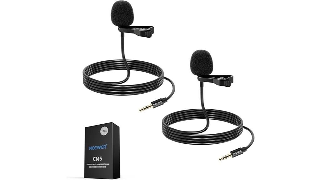 two lavalier microphones pack