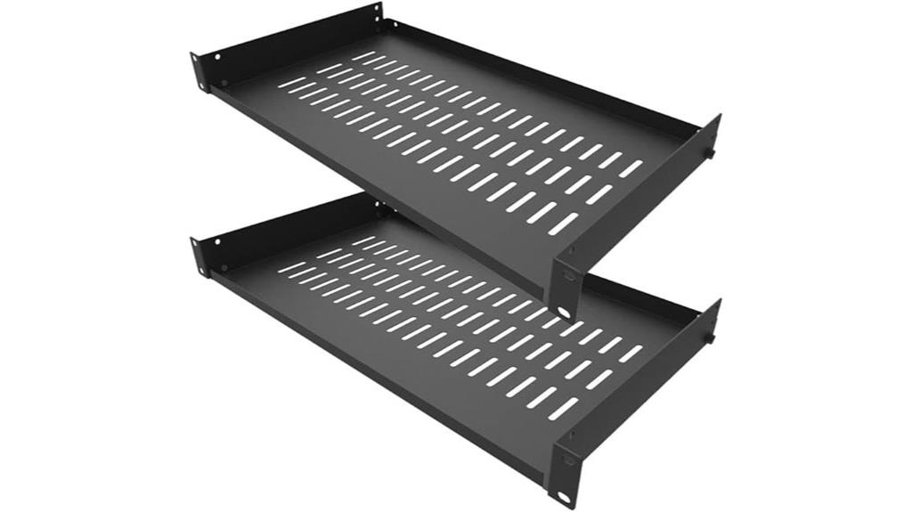 two shelf 1u rack