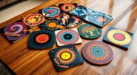 unique album cover coaster sets