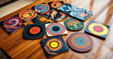 unique album cover coaster sets