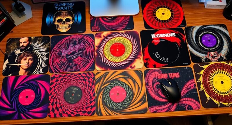 unique music album mouse pads