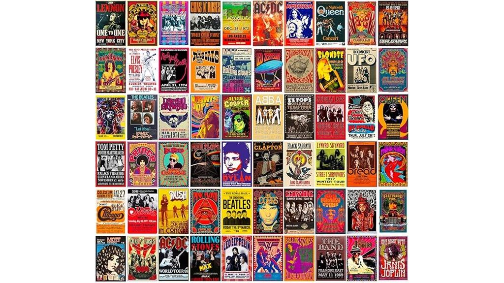 vintage rock band posters