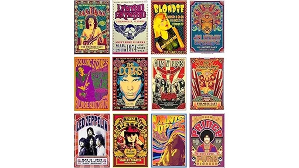 vintage rock band posters