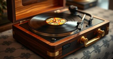 vintage style portable record players