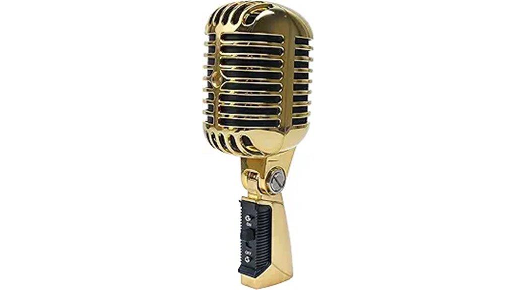 vintage wired vocal microphone