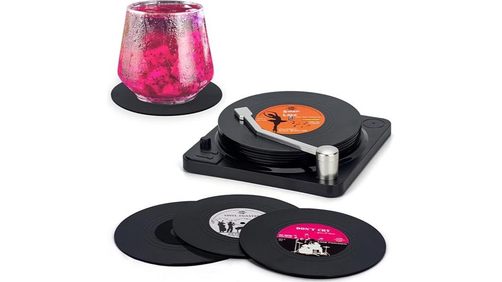 vinyl record coasters pack