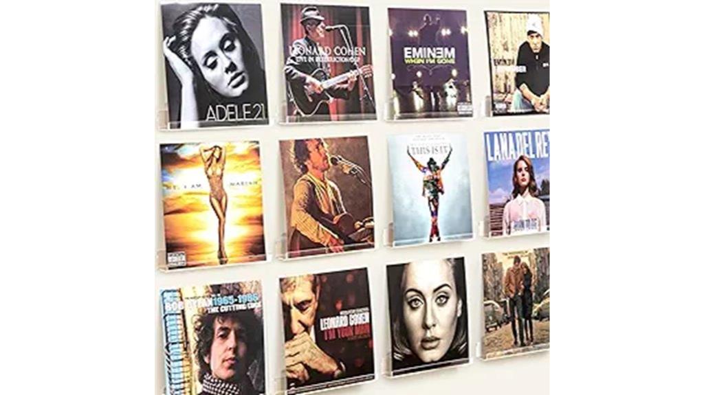 vinyl record shelf set