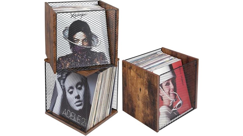 vinyl record storage cube