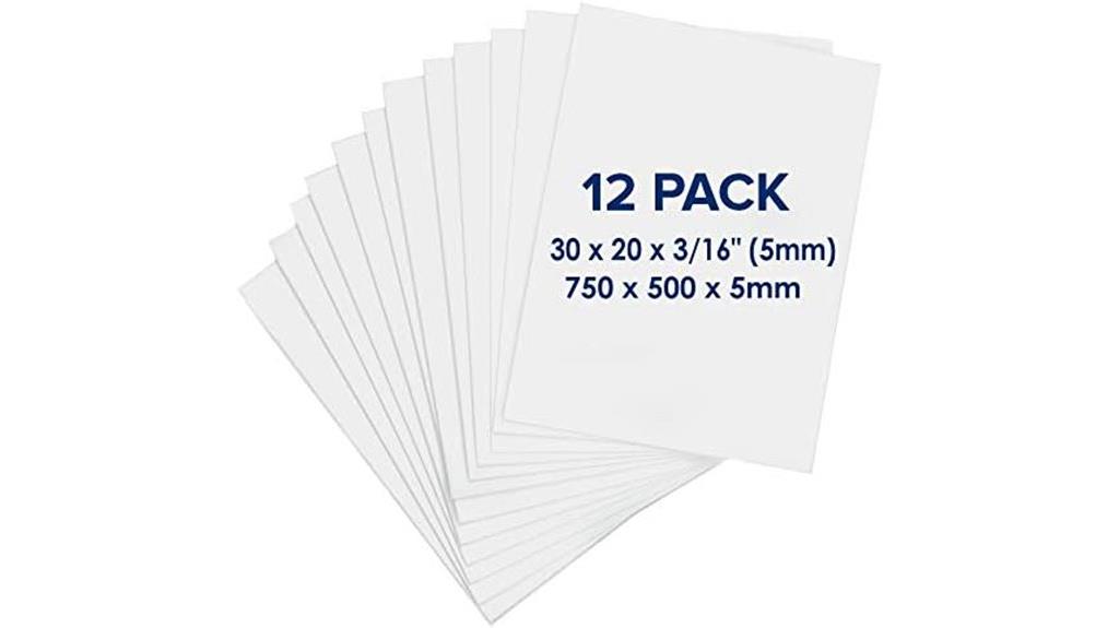white foam board pack