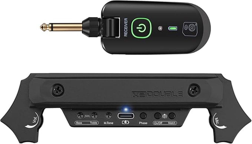 wireless rechargeable guitar pickup