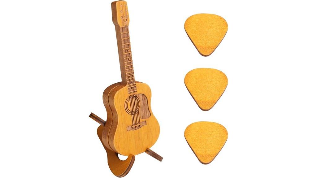 wooden pick holder set
