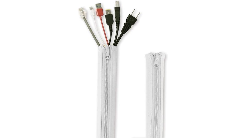 zip up cable organizer sleeve