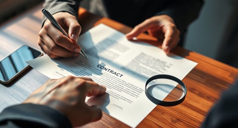 contract signing precautions