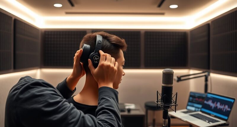 preparing bone conduction monitoring setup