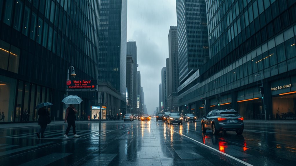 rainy city soundscape immersion