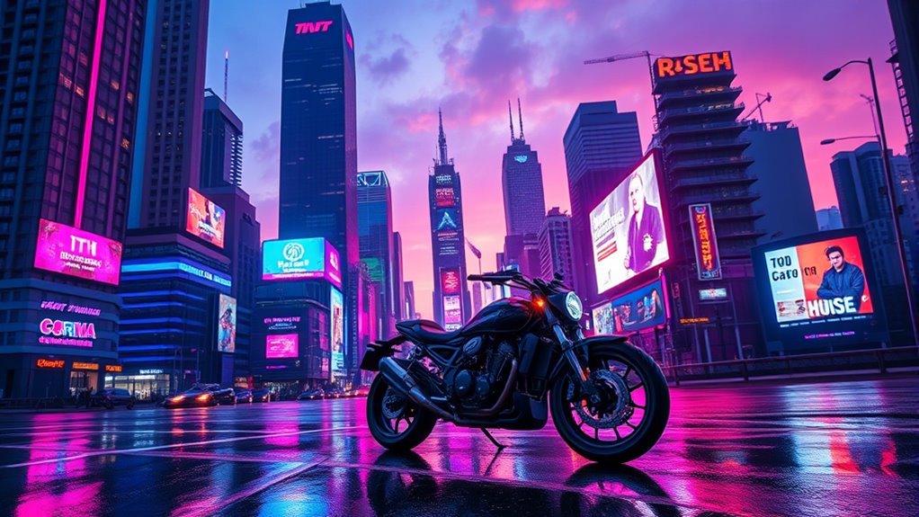 retro futuristic neon synths