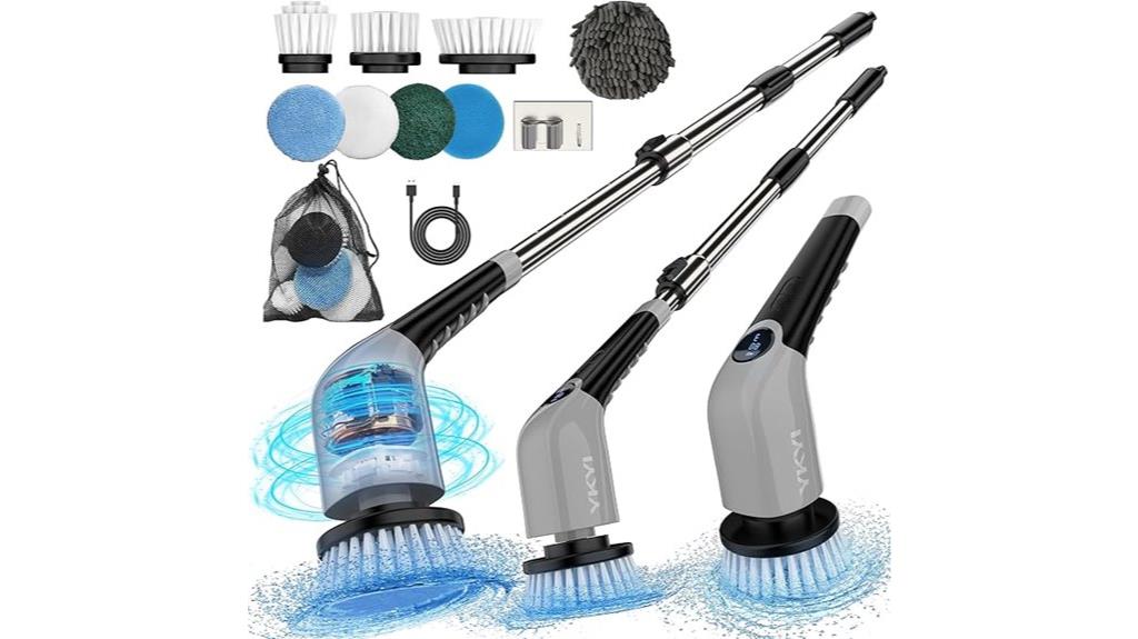 electric scrubber with accessories