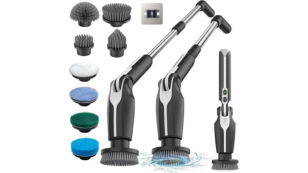 electric scrubber with eight brushes