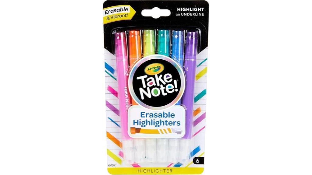 erasable colorful highlighters pack