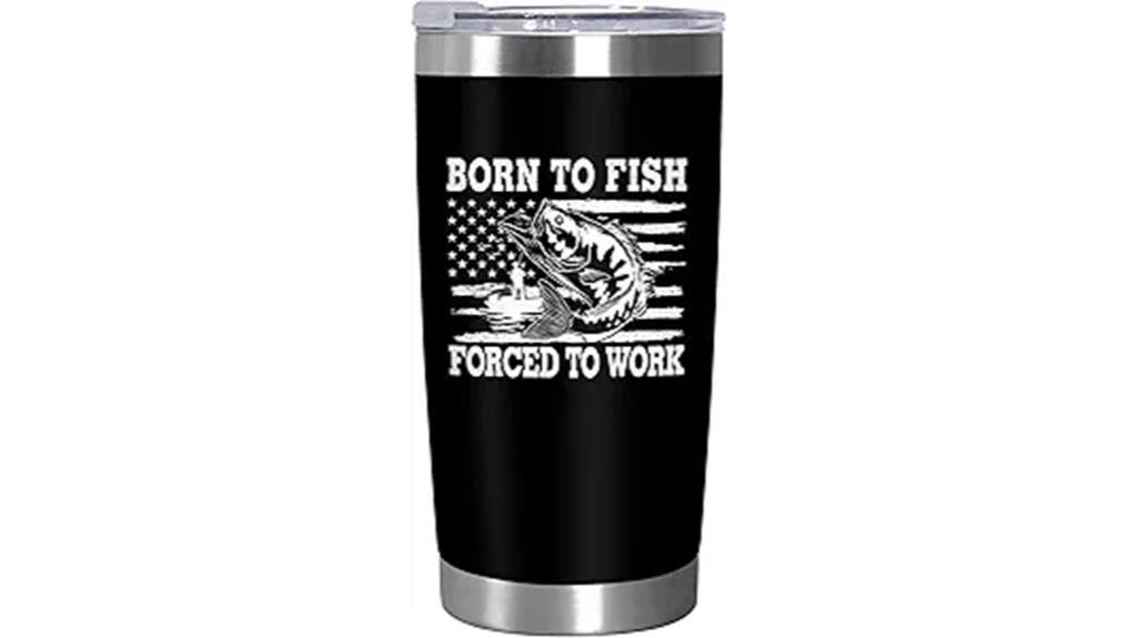fishing themed christmas tumbler