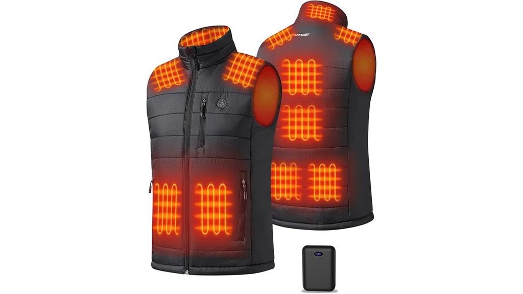 heated men s vest with large battery