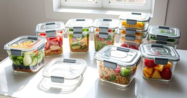 top glass food storage