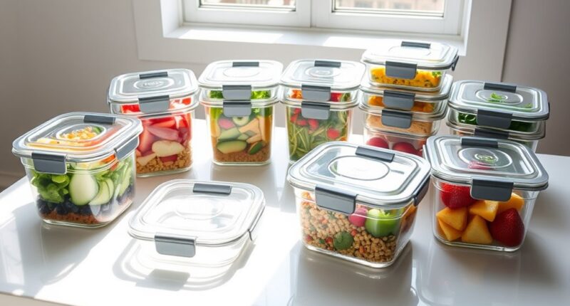 top glass food storage