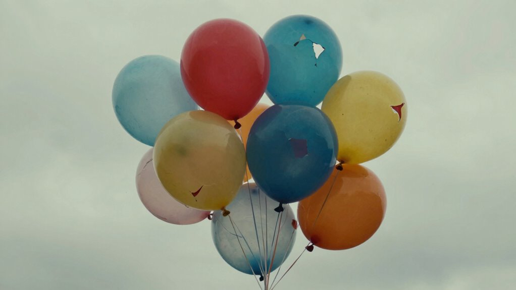 balloons symbolize nostalgic freedom