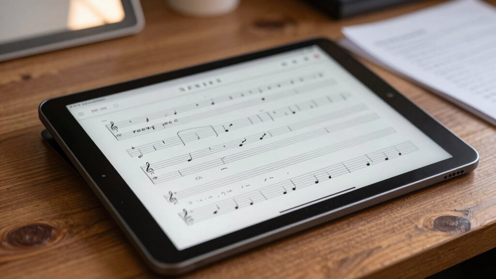 distraction free digital songwriting tool