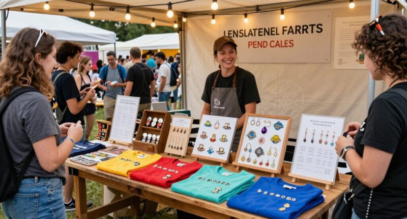 effective festival merchandise display