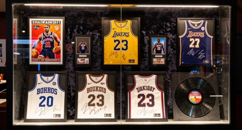 highlighting signed collectibles effectively