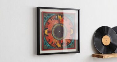 record frames as decor