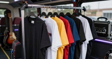 touring merch garment storage