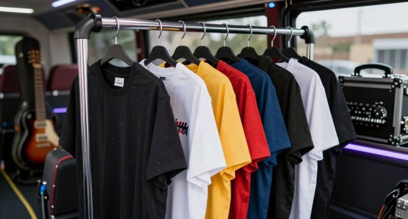 touring merch garment storage