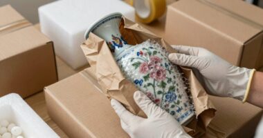 wrap cushion box label