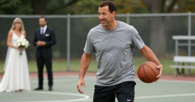 Adam Sandler plays pickup game after officiating Taylor Swift-Travis Kelce wedding