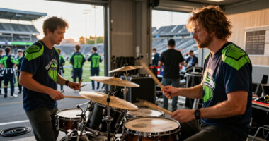Tool’s Danny Carey And The Cult’s John Tempesta Perform With Seattle Seahawks Drumline: Watch
